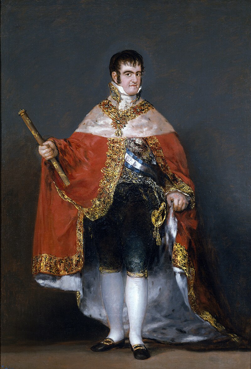 Francisco_Goya_-_Portrait_of_Ferdinand_VII_of_Spain_in_his_robes_of_state_(1815)_-_Prado Ferdinand al VII-lea